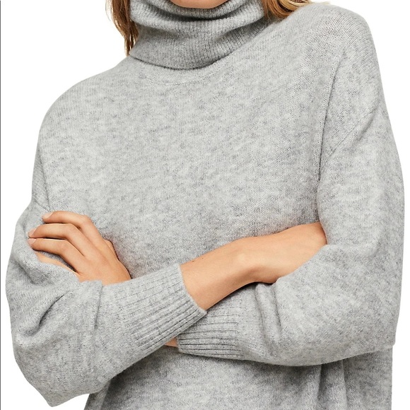 Zara Size S Grey Long Turtleneck Sweater - Picture 7 of 7